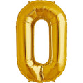 Gold Number 0 Balloons 34" (Foil)
