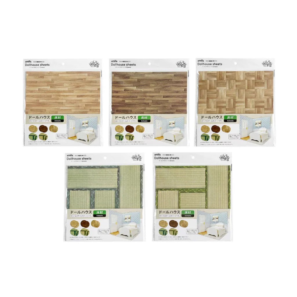 DIY Miniature Flooring Sheet Wood School Parquet Tatami