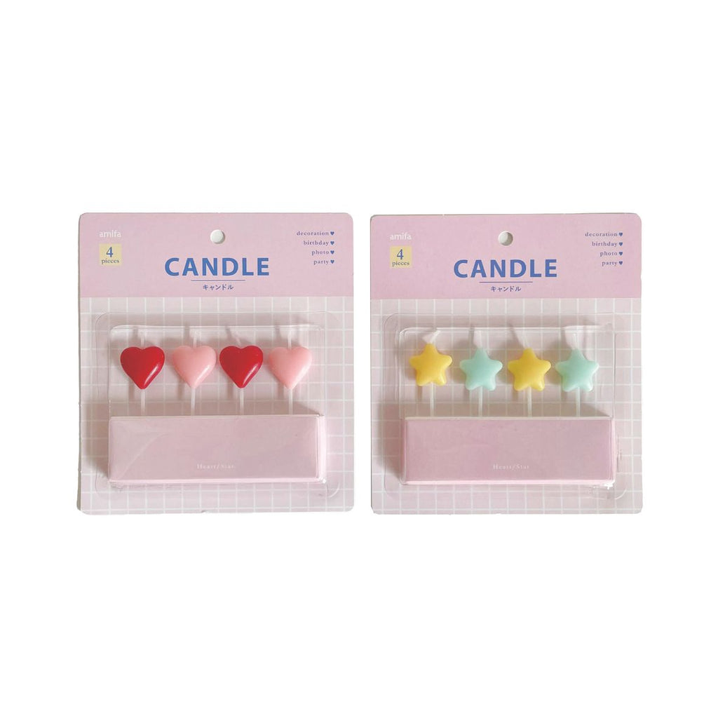 Heart and Star Birthday Candles