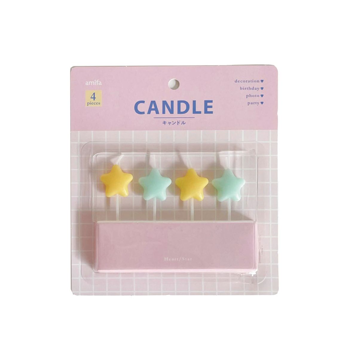 Heart and Star Birthday Candles