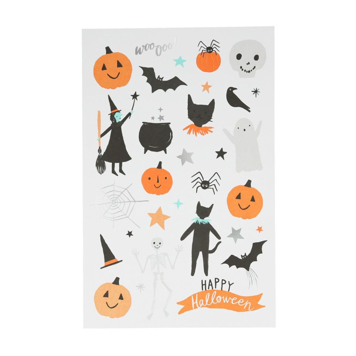 Meri Meri Happy Halloween Tattoo Sheet