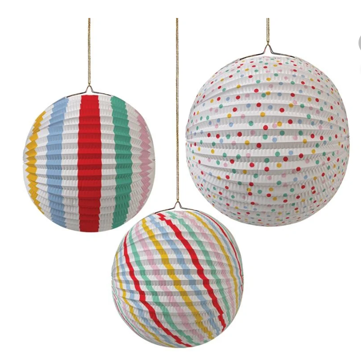 Spots & Stripes Paper Globes