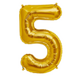 Gold Number 5 Balloons 34" (Foil)
