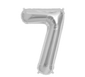 Silver Number 7 Balloons 34" (Foil)