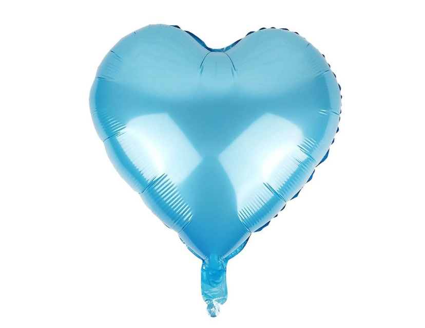 Heart Shaped Foil Balloon 18” - Blue