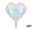 Heart Shaped Holographic Balloon 40”