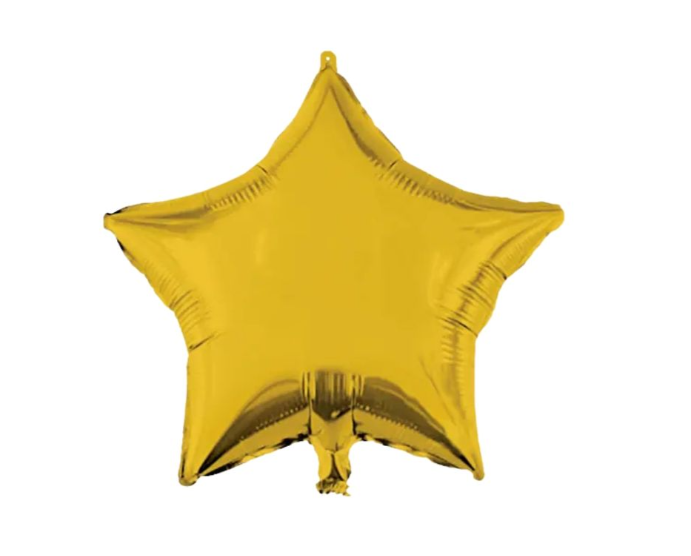 Star Shaped Foil Balloon 18” - Gold