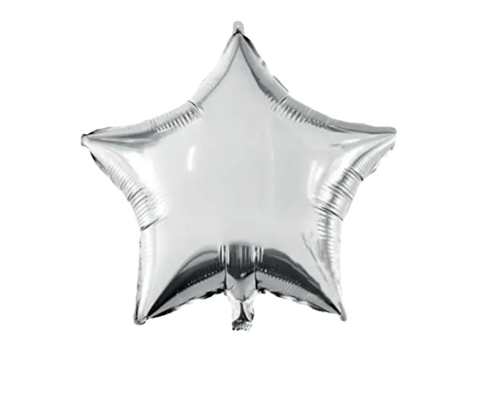 Star Shaped Foil Balloon 18” - Silver