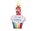 Happy Birthday Foil Balloon 50” - Cupcake