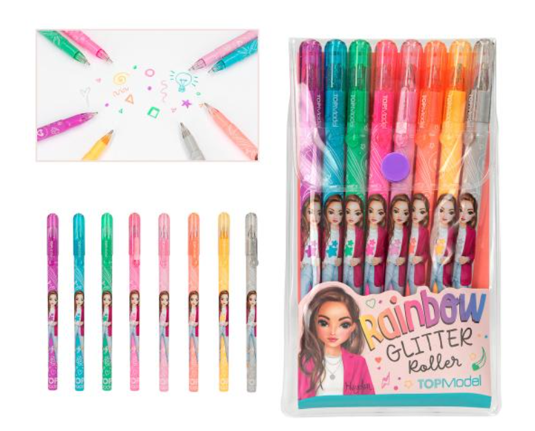 TOPModel Rainbow Glitter Gel Pen Set