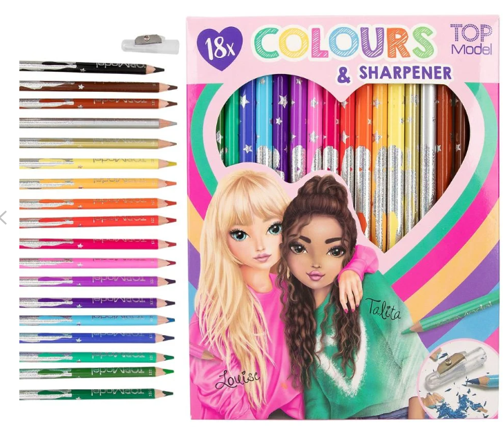 TOPModel 18 Colouring Pencils with sharpener