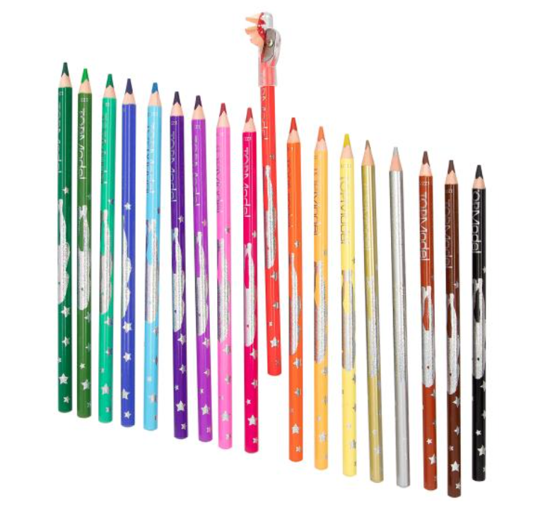TOPModel 18 Colouring Pencils with sharpener