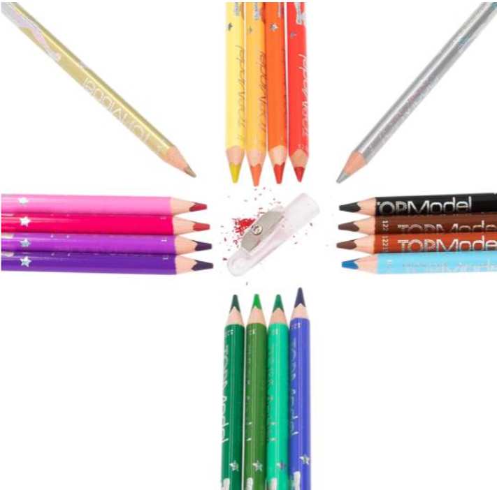 TOPModel 18 Colouring Pencils with sharpener