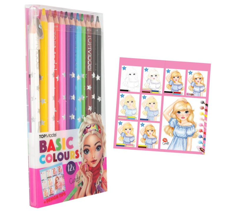 TOPModel Basic Colouring Pencil Set 12 Colours