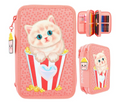 TOPModel Triple Pencil Case with Cat Application CUTIE STAR