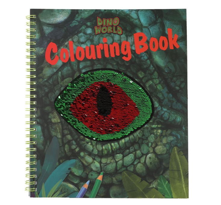 Dino World Colouring Book WithReversible Seqins