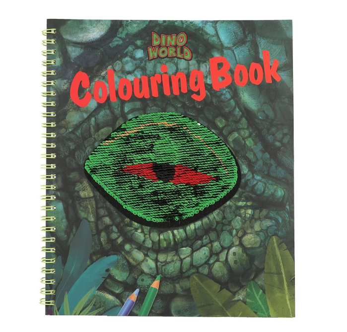 Dino World Colouring Book WithReversible Seqins