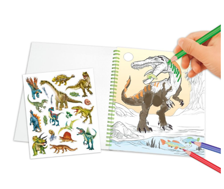 Dino World Colouring Book WithReversible Seqins