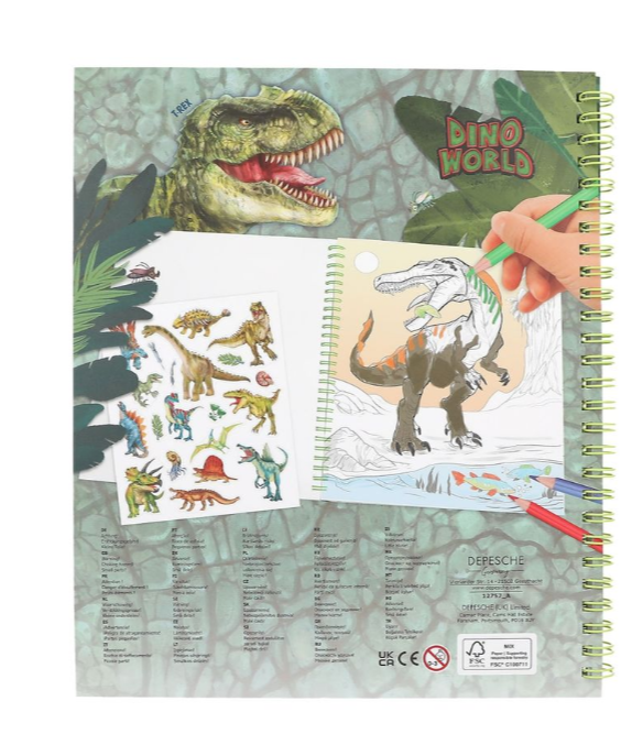 Dino World Colouring Book WithReversible Seqins