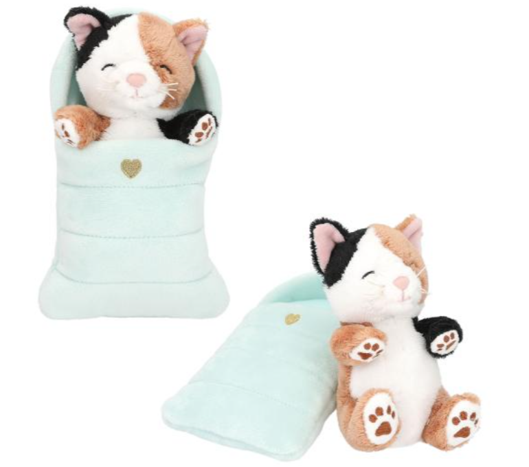 TOPModel Plush Dogs And Cats In Sleepingbag