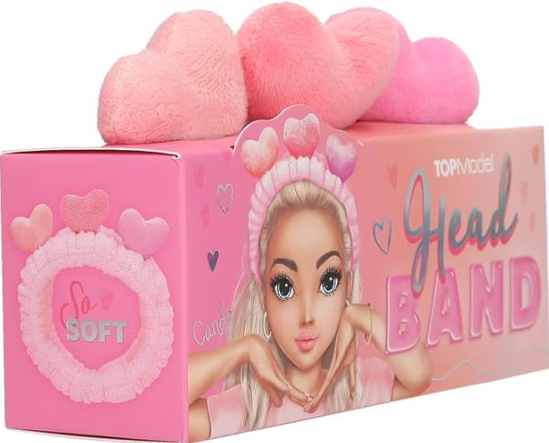 TOPModel Head Band with Plush Hearts BEAUTY and ME