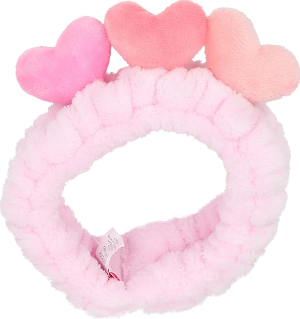 TOPModel Head Band with Plush Hearts BEAUTY and ME
